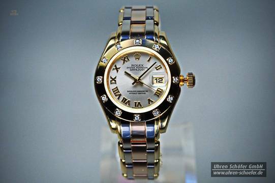 ROLEX PEARLMASTER Gelb-Rosé-Weißgold