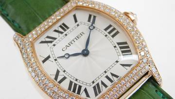 Thumbnail von Cartier Tortue 18 Karat Rosegold Tortue XL Herrenuhr Handaufzug mit original Brillant Besatz 34 x 43 mm </h1>