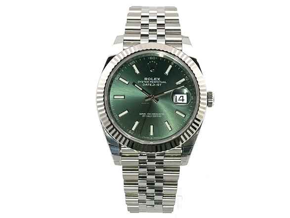  Rolex Datejust 41 Edelstahl Weißgold 126334 Mint Green Jubile-Band </h1> 