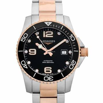  Longines HydroConquest L37813587 - HydroConquest Automatic Black Dial Stainless Steel Men's Watch </h1> 
