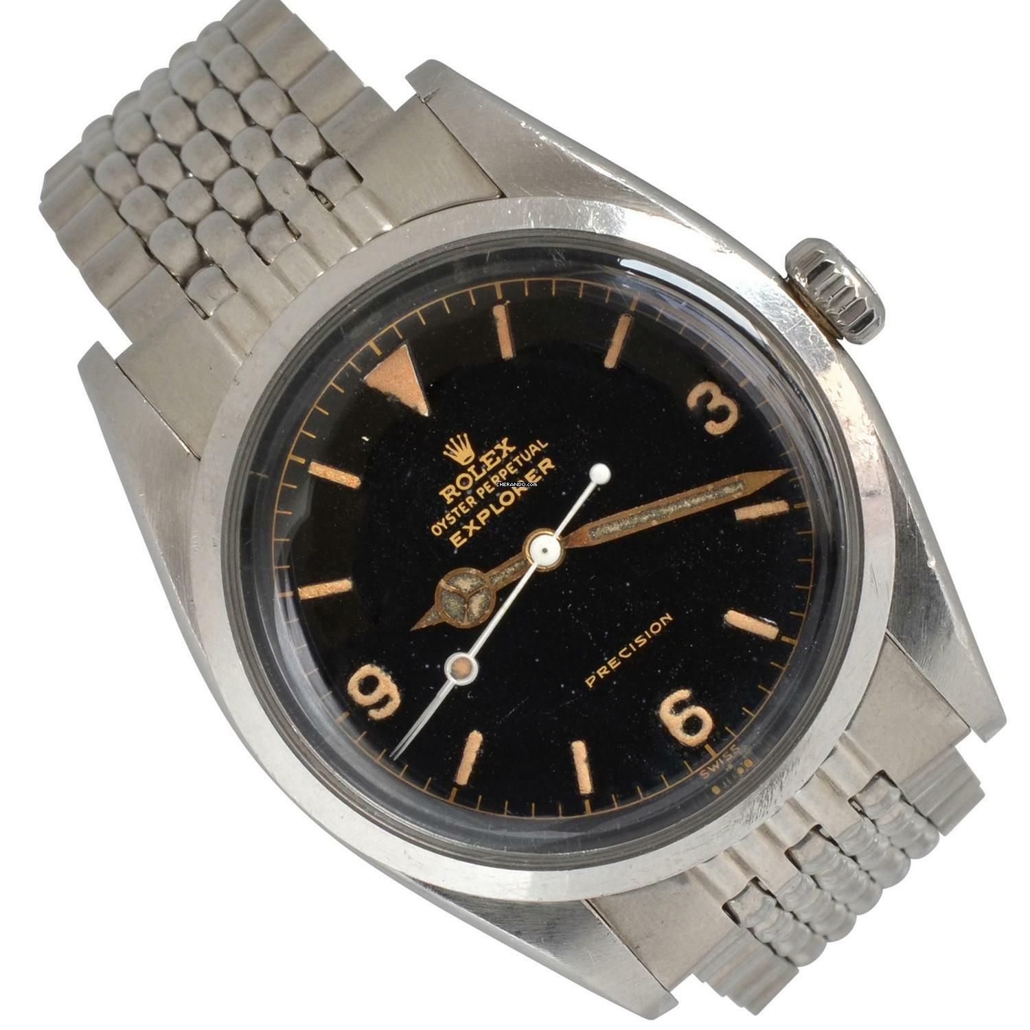  Rolex Explorer 6150 Precision Galvanic gilt radium dial very rare 1953’s </h1> 