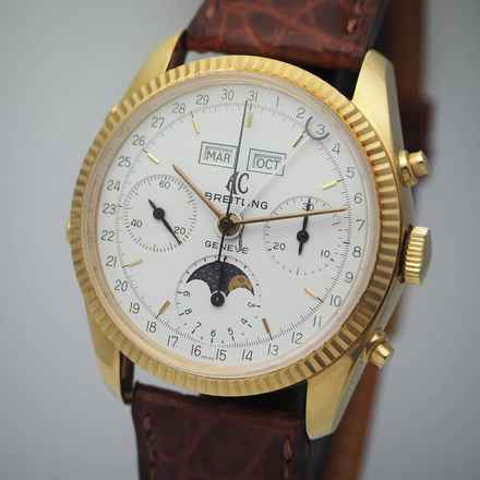  Breitling AC Cobra Chronograph Calendar Moon Valjoux 726 Gold 18k/750 very rare </h1> 