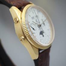 Thumbnail von Breitling AC Cobra Chronograph Calendar Moon Valjoux 726 Gold 18k/750 very rare </h1>