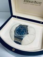 Thumbnail von Audemars Piguet Royal Oak BLUE - Box - Papers - Perfect condition