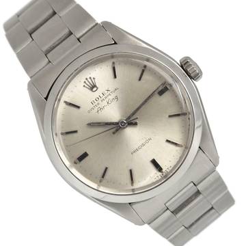  Rolex Air King 5500 Oyster Perpetual silver dial Full Set 1982’s </h1> 