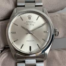 Thumbnail von Rolex Air King 5500 Oyster Perpetual silver dial Full Set 1982’s </h1>