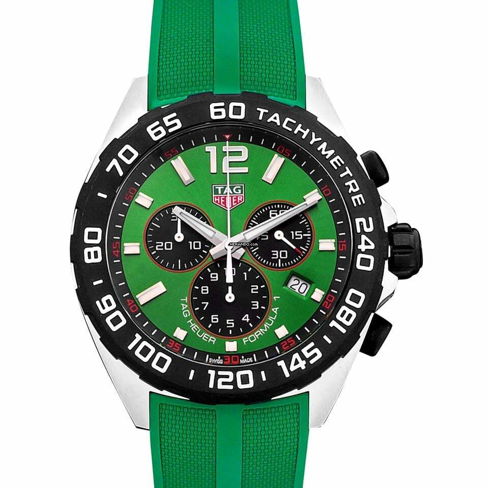 TAG Heuer Formula 1 Quarz CAZ101AP.FT8056 - Formula 1 Quartz Green Dial Stainless Steel Men's Watch </h1>