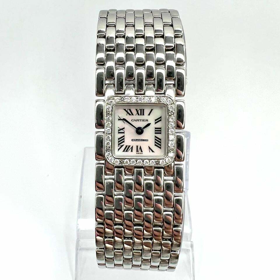  Cartier Panthère RUBAN Quartz Steel 0.27TCW DIAMOND Watch </h1> 
