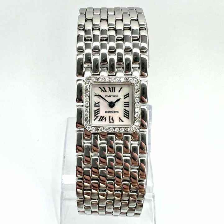  Cartier Panthère RUBAN Quartz Steel 0.27TCW DIAMOND Watch </h1> 