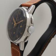 Thumbnail von Heuer Vollkalender Chronograph Vintage Valjoux 72c </h1>