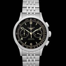 Thumbnail von Longines Record L29214566 - Record Automatic Black Dial Stainless Steel Men's Watch </h1>