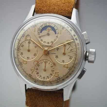  Tourneau Chronograph Rattrapante Schleppzeiger Moon Calendar Venus 190 ULTRA RARE  