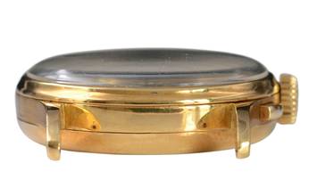 Thumbnail von Patek Philippe Chronograph 130 indelible silver dial yellow gold 18KT 1946's </h1>