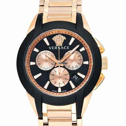  Versace VEM800318 - Quartz Black Dial Stainless Steel Men's Watch </h1> 