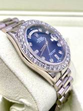 Thumbnail von Rolex Day-Date 36 Blue Orig. Blue Baguette Diamond Dial Top Condition Aftermarket Diamond Bezel