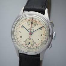 Thumbnail von Telda Chronograph Vintage Stahl Leder Venus 170 top </h1>