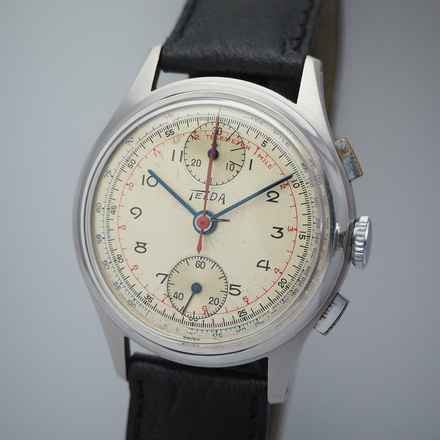  Telda Chronograph Vintage Stahl Leder Venus 170 top </h1> 