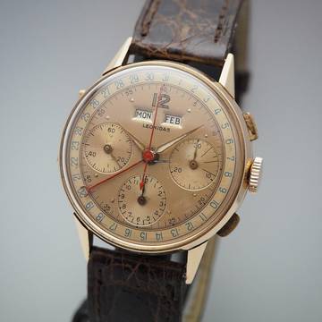  Leonidas Vollkalender Chronograph 18k 750 Rosegold </h1> 