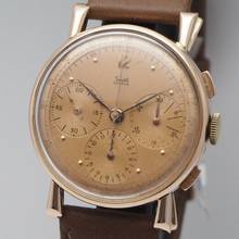 Thumbnail von Solvil Vintage Solvil Chronograph Valjoux 72 Rosegold 18k/750 rare </h1>