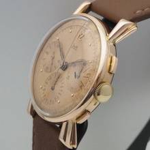 Thumbnail von Solvil Vintage Solvil Chronograph Valjoux 72 Rosegold 18k/750 rare </h1>