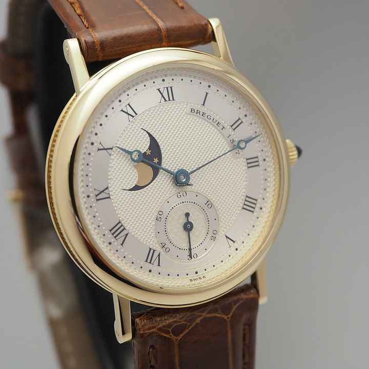  Breguet Klassik Moonphase Gold 18k/750 Box+Papiere+Servie neu  