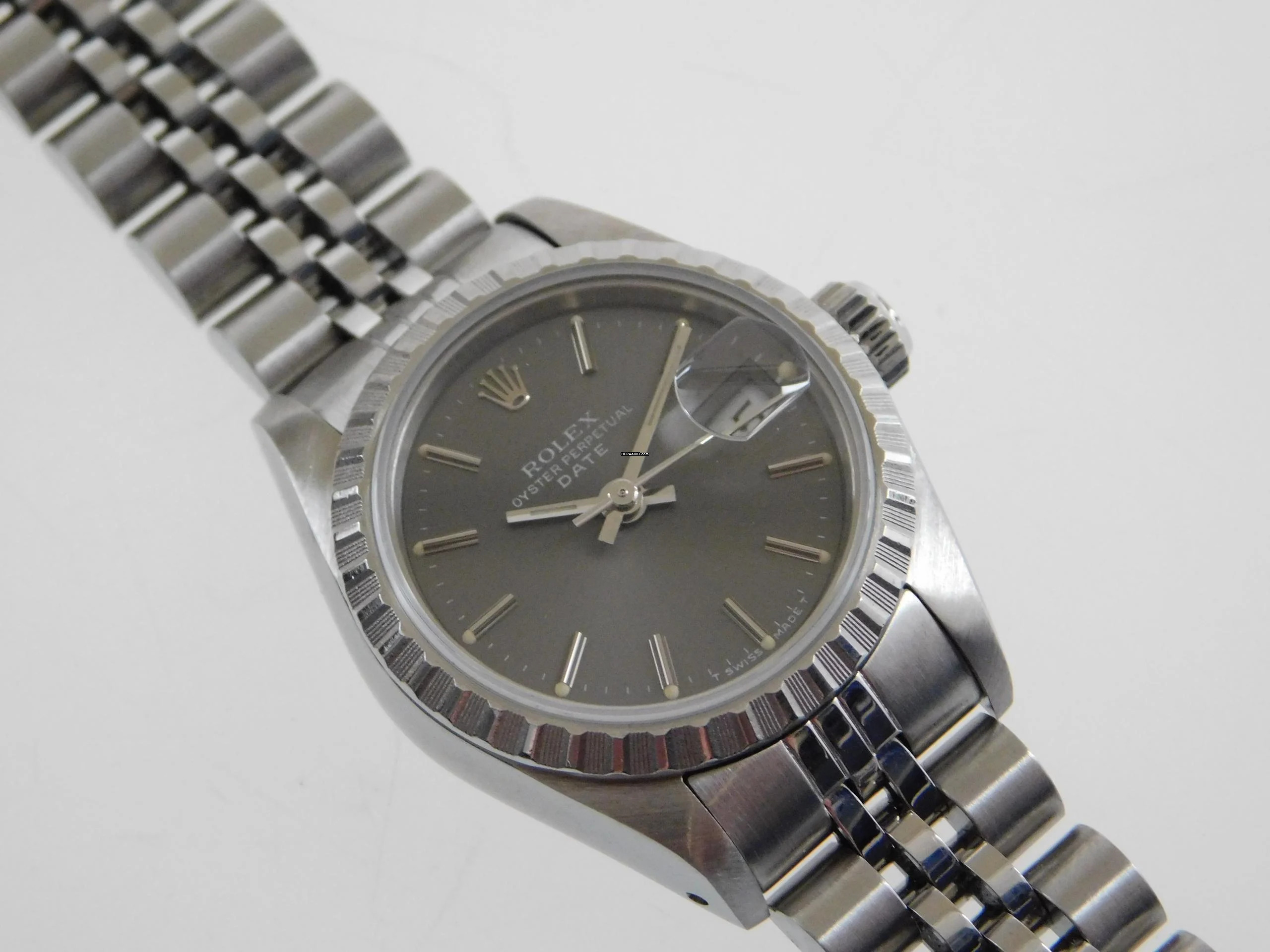  Rolex Oyster Perpetual Lady Date Datejust Stahl 26 mm Saphirglas Ghostdial wie Neu </h1> 