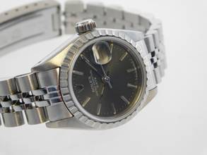 Thumbnail von Rolex Oyster Perpetual Lady Date Datejust Stahl 26 mm Saphirglas Ghostdial wie Neu </h1>