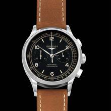 Thumbnail von Longines Record L29214562 - Record Automatic Black Dial Stainless Steel Men's Watch </h1>