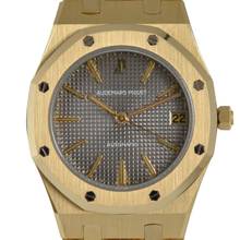 Thumbnail von Audemars Piguet Royal Oak 4100BA midsize 35MM grey purple dial yellow gold 18KT 1978’s </h1>