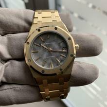 Thumbnail von Audemars Piguet Royal Oak 4100BA midsize 35MM grey purple dial yellow gold 18KT 1978’s </h1>