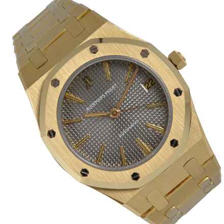  Audemars Piguet Royal Oak 4100BA midsize 35MM grey purple dial yellow gold 18KT 1978’s </h1> 