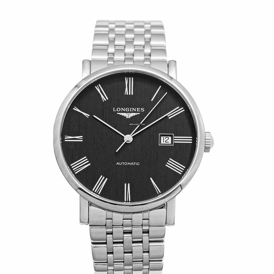 Longines Elegant L49114716 - The Longines Elegant Collection Automatic Grey Dial Stainless Steel Men's Watc </h1>