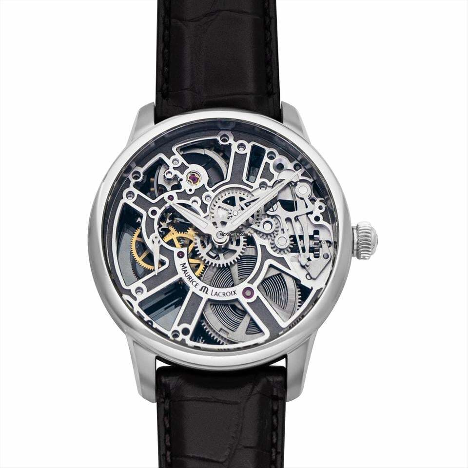  Maurice Lacroix Masterpiece Squelette MP7228-SS001-003 - Masterpiece Hand Wind Skeleton Dial Stainless Steel Men's Watch </h1> 