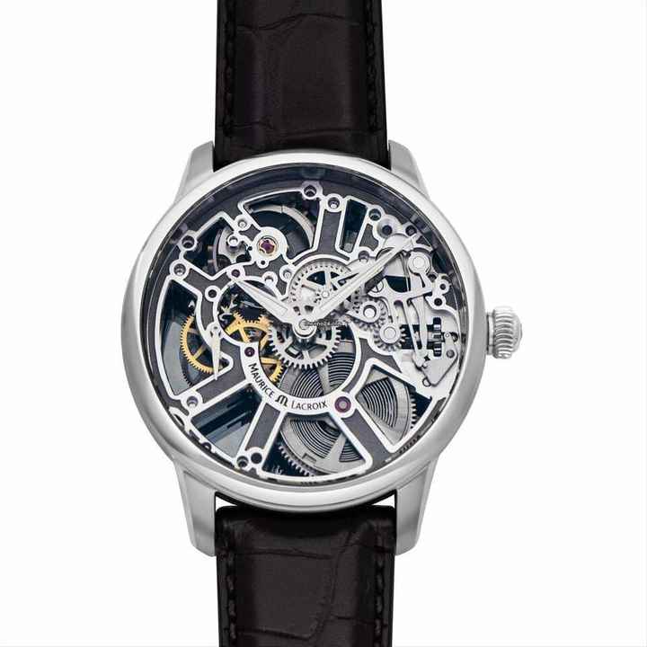  Maurice Lacroix Masterpiece Squelette MP7228-SS001-003 - Masterpiece Hand Wind Skeleton Dial Stainless Steel Men's Watch </h1> 