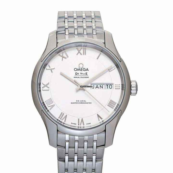  Omega De Ville Hour Vision 433.10.41.22.02.001 - De Ville Automatic White Dial Stainless Steel Men's Watch </h1> 