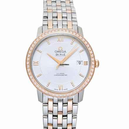  Omega De Ville Prestige 424.25.37.20.52.001 - De Ville Automatic Silver Dial 18kt Rose Gold Ladies Watch </h1> 