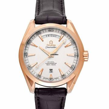  Omega Seamaster Aqua Terra 231.53.42.22.02.001 - Seamaster Automatic Silver Dial 18kt Rose Gold Men's Watch </h1> 