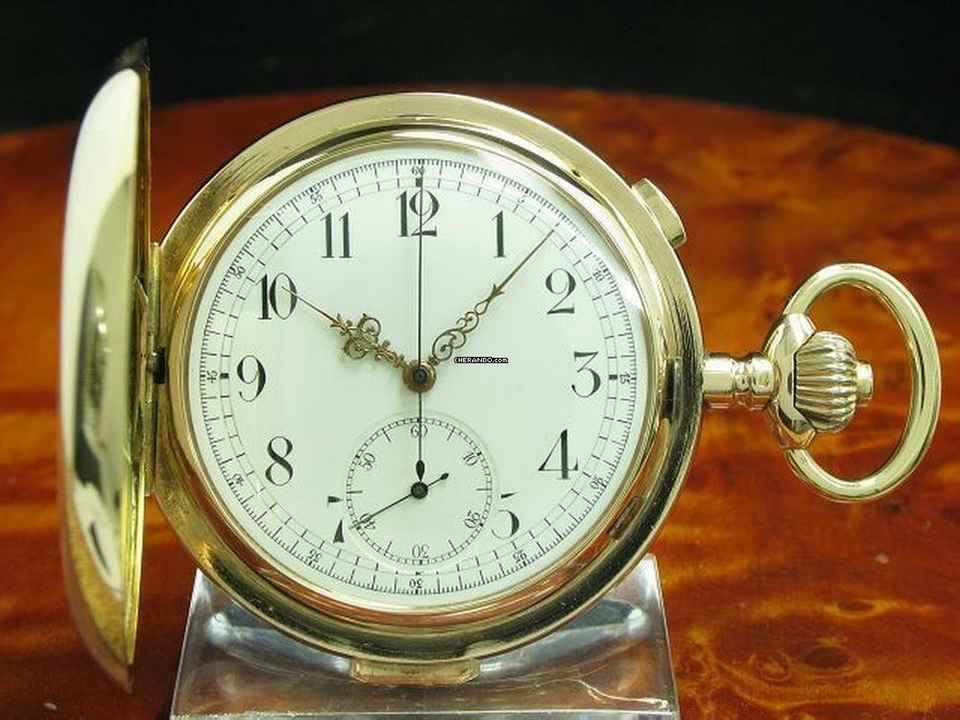  Tempora 14kt 585 Gold Savonette Taschenuhr Chronograph Minuten Repetition </h1> 
