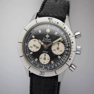  Zodiac Sea-Chron Chronograph Vintage Valjoux 72 </h1> 