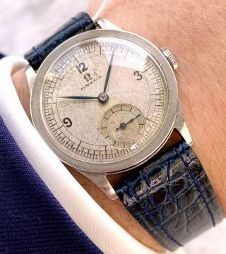  Omega Classic 32mm Calatrava Art Deco Sector Dial Steel Vintage vintage 