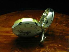 Thumbnail von Graham Silverstone London 925 Silber Open Face Spindeltaschenuhr Mit Schnecke & Kette </h1>