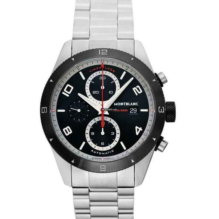  Montblanc Timewalker 116097 - TimeWalker Automatic Black Dial Stainless Steel Men's Watch </h1> 