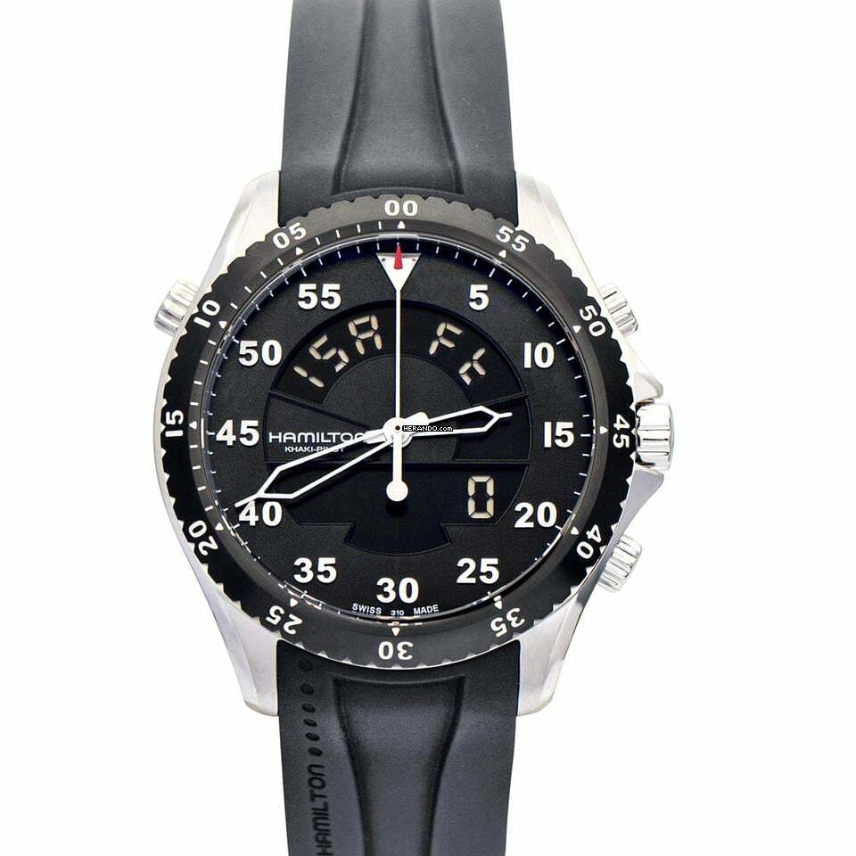 Hamilton Khaki Flight Timer H64554331 - Khaki Aviation Quartz Black Dial Stainless Steel Men's Watch </h1>
