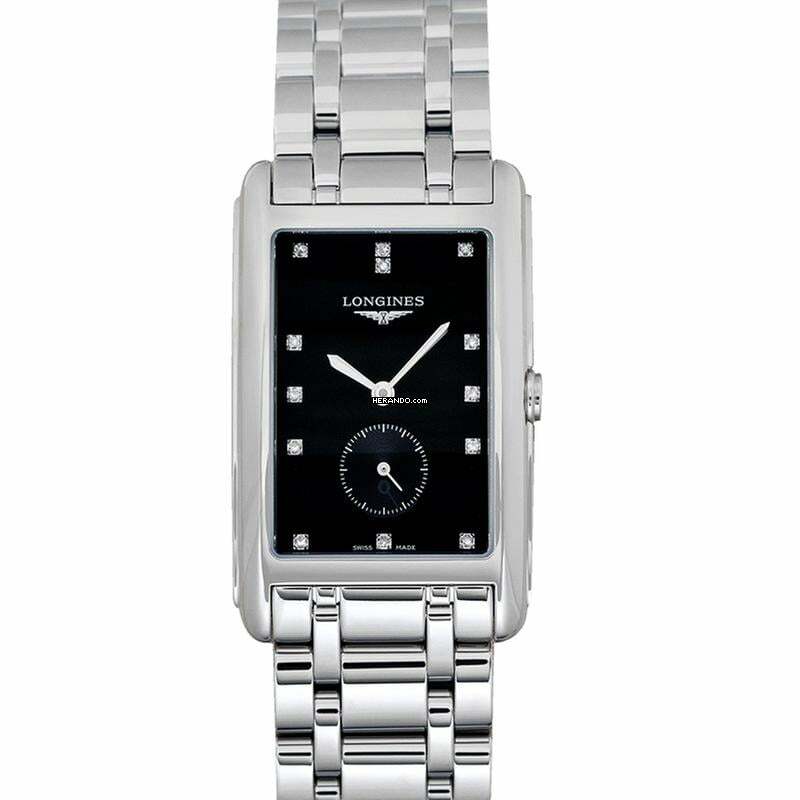  Longines DolceVita L57554576 - DolceVita Quartz Black Dial Stainless Steel Men's Watch </h1> 