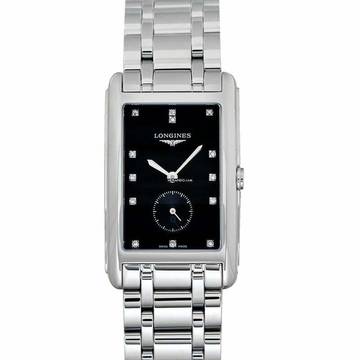  Longines DolceVita L57554576 - DolceVita Quartz Black Dial Stainless Steel Men's Watch </h1> 