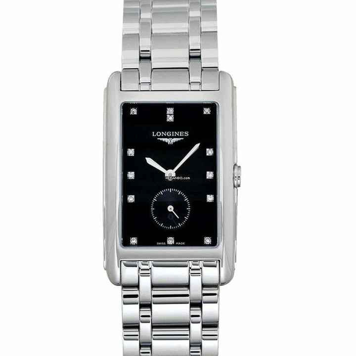  Longines DolceVita L57554576 - DolceVita Quartz Black Dial Stainless Steel Men's Watch </h1> 