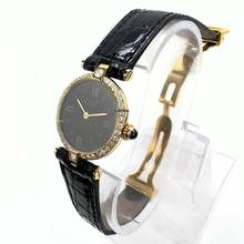 Thumbnail von Cartier VERMEIL 24mm Quartz GP Silver 0.68TCW Diamond Watch </h1>