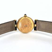 Thumbnail von Cartier VERMEIL 24mm Quartz GP Silver 0.68TCW Diamond Watch </h1>