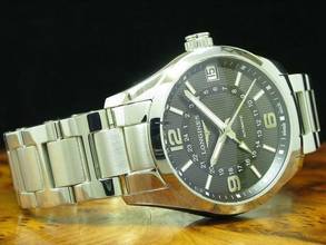Thumbnail von Longines Conquest Classic Gmt Edelstahl Automatic Herrenuhr / Ref L2.799.4.56.6 </h1>