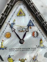 Thumbnail von Freemason Pocket Watch 1925 Solid Silver - MoP Dial - Solvill - Mother of Pearl Freimaurer